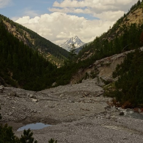 Tief unten im Val Cluzza mit Blick Richtung Piz Linard