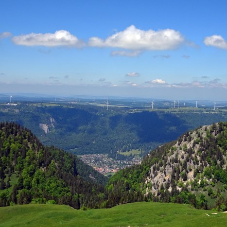 Aussicht vom Chasseral Richtung Freiberge