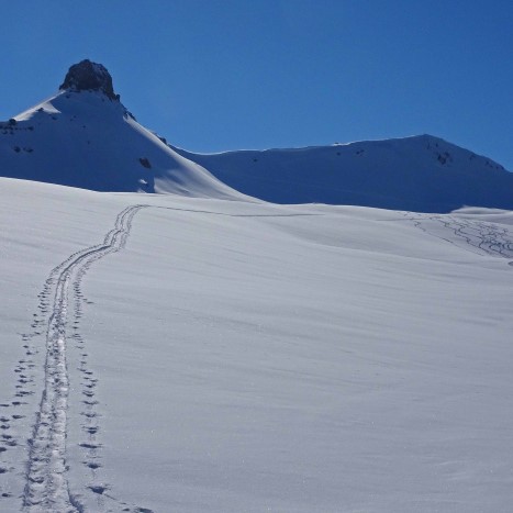 Weg Richtung Spitzmeilen (links) und Wissmeilen (rechts)