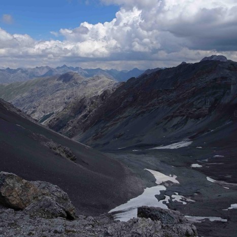 Ausblick von der Fuorcla die Val Sassa
