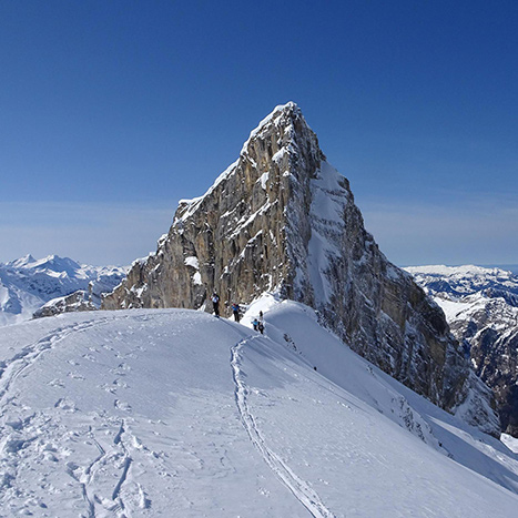 Auf dem Pass des Tannenrotisand mit Blick zur Barglen