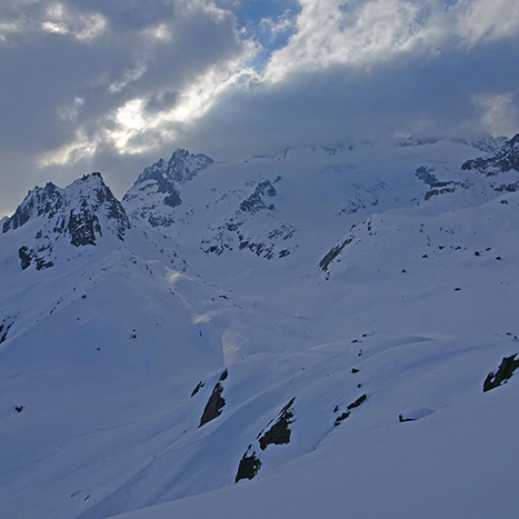 Blick Richtung Bielenhörner und Tiefengletscher